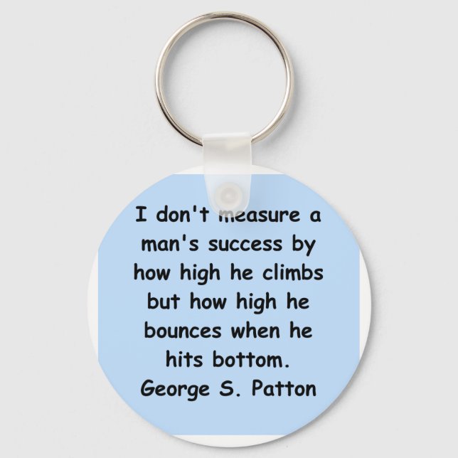george s patton-citat nyckelring (Framsida)