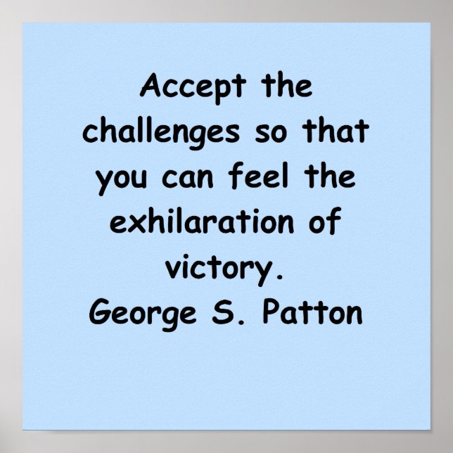 george s patton-citat poster (Framsidan)