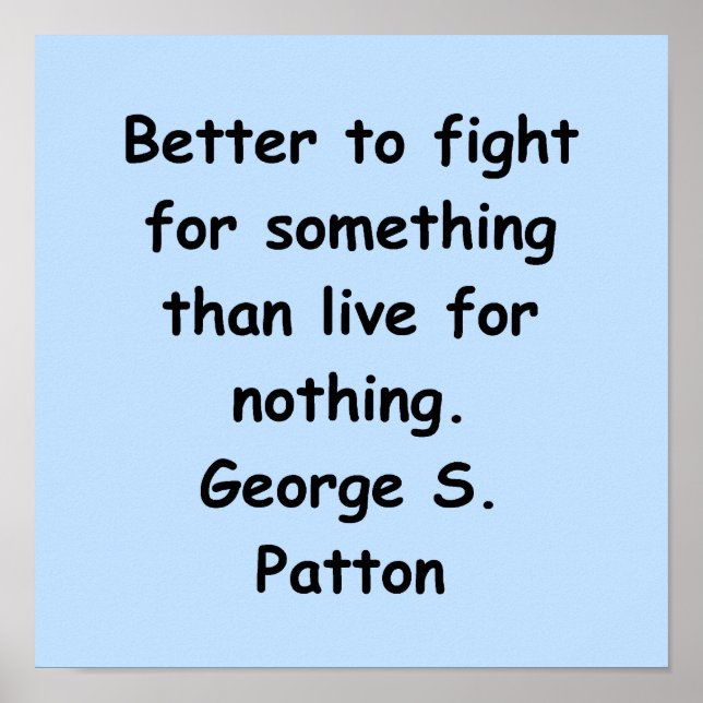 george s patton-citat poster (Framsidan)