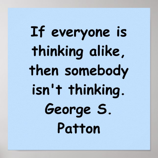 george s patton-citat poster (Framsidan)
