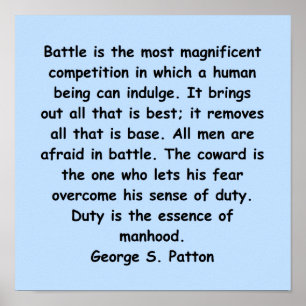 george s patton-citat poster