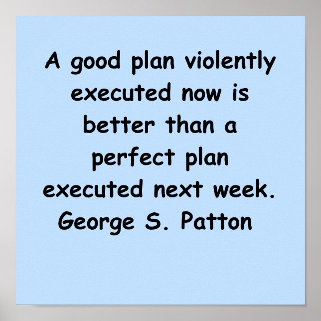 george s patton-citat poster (Framsidan)