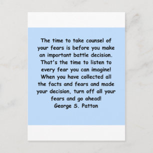 george s patton-citat vykort