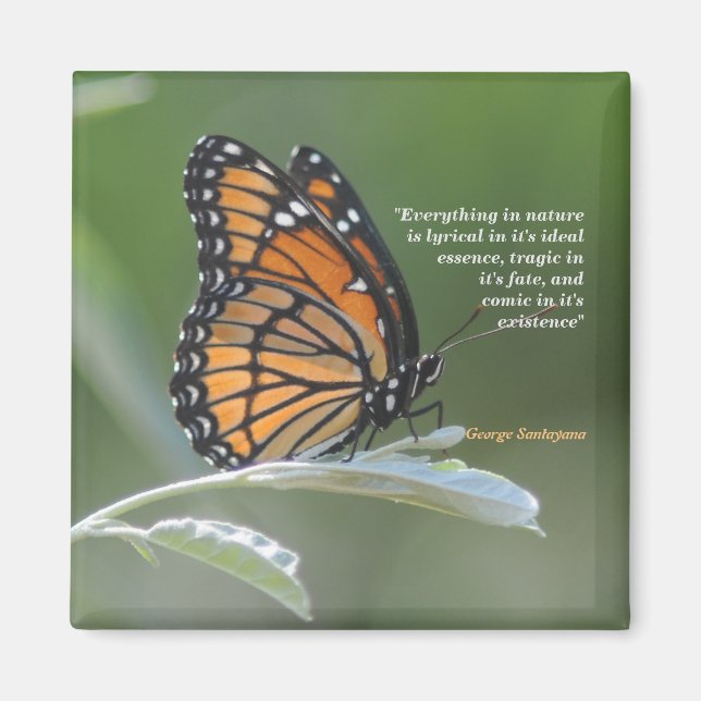 George Santayana Quote on Nature Magnet (Framsidan)