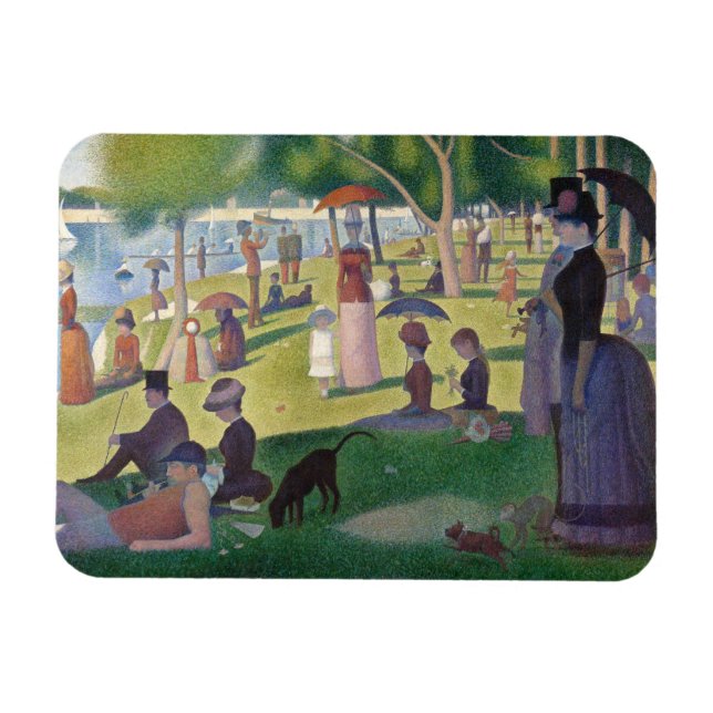 GEORGE SEURAT - A söndag eftermiddag 1884 Magnet (Horisontell)