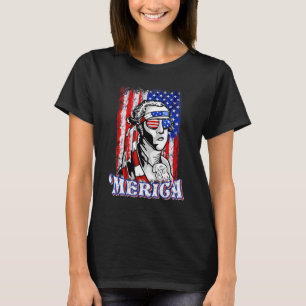 George Sloshington Washington Merica 4:e juli U T Shirt