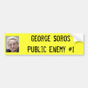 George SorosPublic fiende #1 Bildekal