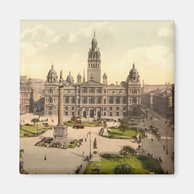 George Square, Glasgow, Skottland Magnet (Framsidan)