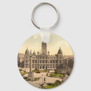 George Square, Glasgow, Skottland Nyckelring