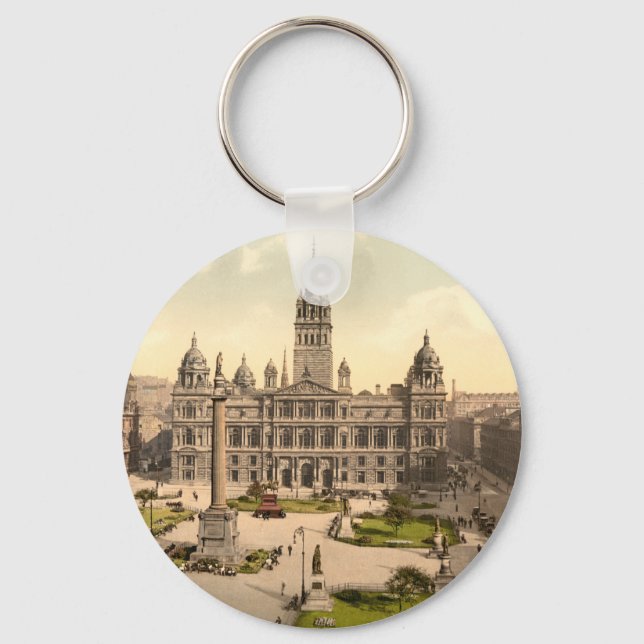 George Square, Glasgow, Skottland Nyckelring (Framsida)