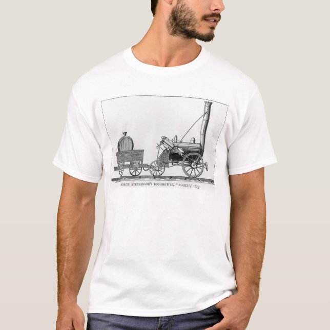 George Stephensons lokomotiv, "raket", 1829 Tee (Framsida)
