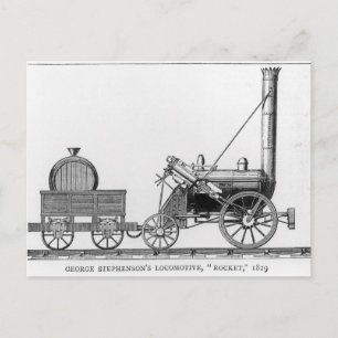 George Stephensons lokomotiv, Rocket, 1829 Vykort