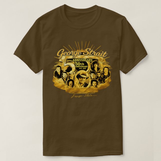 George Strait 50:e ÅRSDAGEN 1975-2025 THANK Y T Shirt (Design framsida)