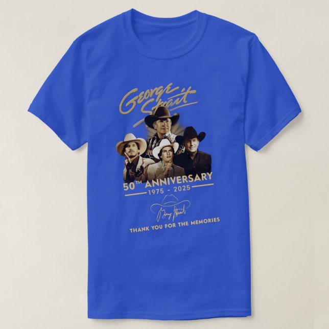 George Strait 50:e ÅRSDAGEN 1975-2025 THANK Y T Shirt (Design framsida)