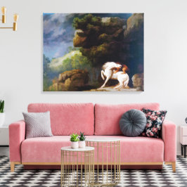 George Stubbs A Lejon Attacking a Horse Canvastryck