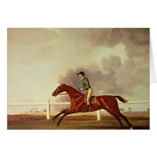 George Stubbs | Bay Malton med John Singleton Up Hälsningskort (Framsidan Horizontal)