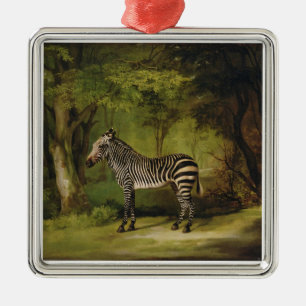 George Stubbs en sebra, 1763 (olja på kanfas) Julgransprydnad Metall