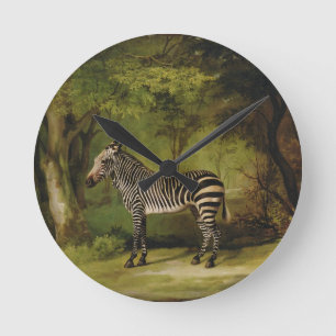 George Stubbs en sebra, 1763 (olja på kanfas) Rund Klocka