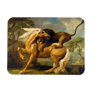 George Stubbs   ett lejont anfalla en häst, c.176 Magnet