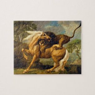 George Stubbs ett lejont anfalla en häst, c.176 Pussel