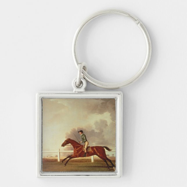 George Stubbs | fjärd Malton med den John Fyrkantig Silverfärgad Nyckelring (Framsidan)