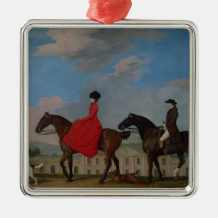 George Stubbs John och Sophia Musters som rider Julgransprydnad Metall