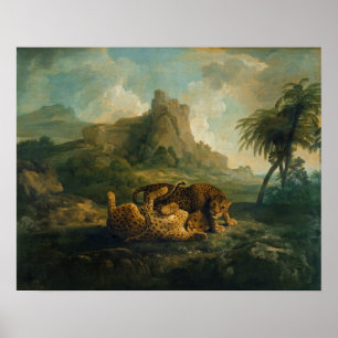 George Stubbs   Leoparder at Play, c.1763-8 Poster