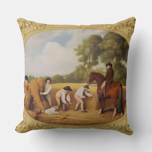 George Stubbs | Reapers, 1795 (emalj på kex e Kudde (Framsida)