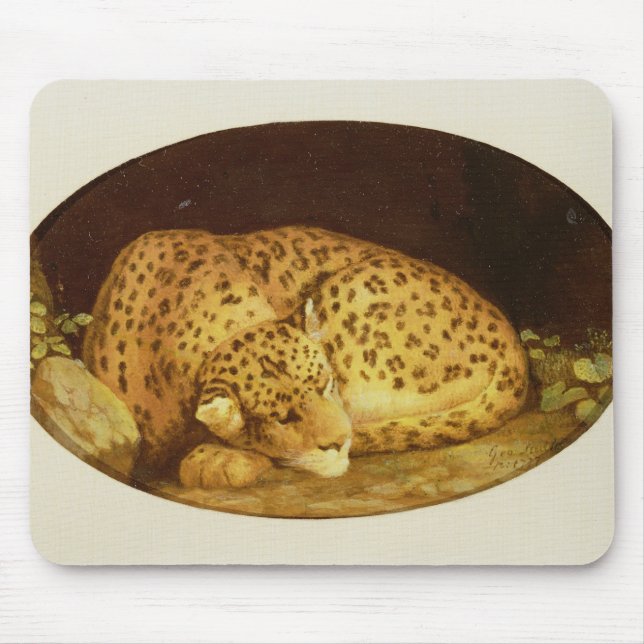 George Stubbs | sova Leopard, 1777 (emalj på Musmatta (Framsidan)
