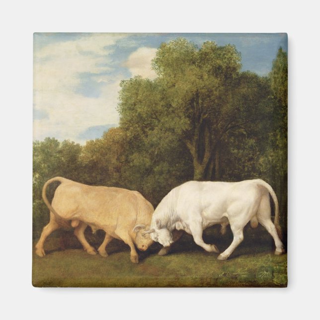 George Stubbs | Tjurfäktning, 1786 (olja på panele Magnet (Framsidan)