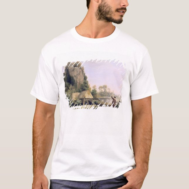 George Stubbs | två gentlemän som går ett skytte, T-shirt (Framsida)