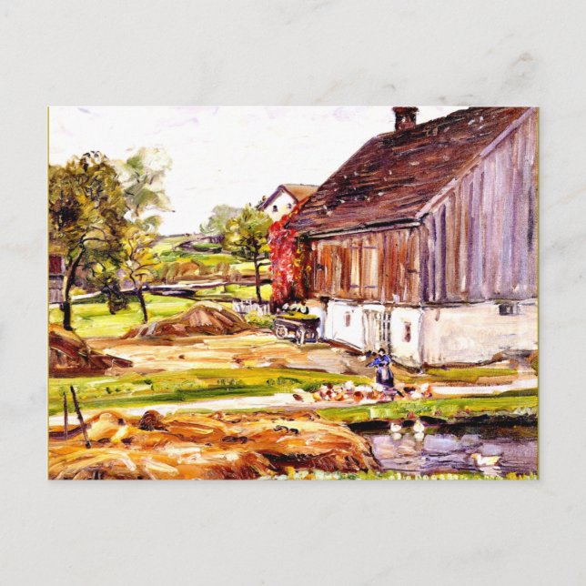 George Symons - Barnyard Scene Vykort (Framsida)