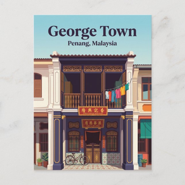 George Town Malaysia Vykort (Framsida)
