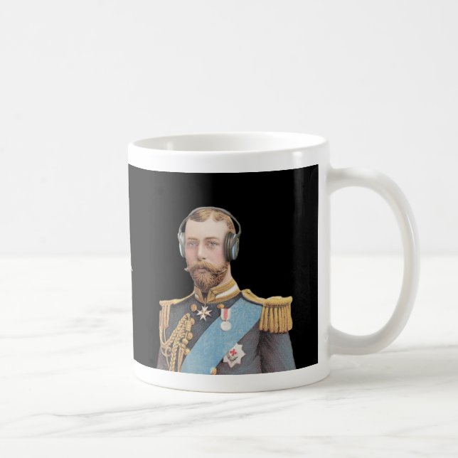 George V Rex dela upp i faktorer muggen Kaffemugg (Höger)