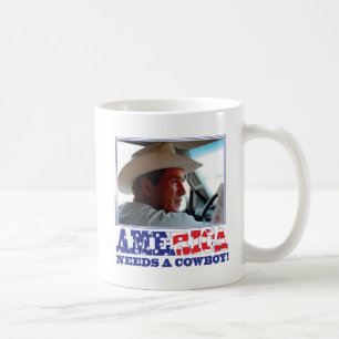 George W Bush - Amerika behöver en cowboy Kaffemugg