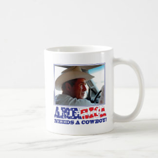 George W Bush - Amerika behöver en cowboy Kaffemugg