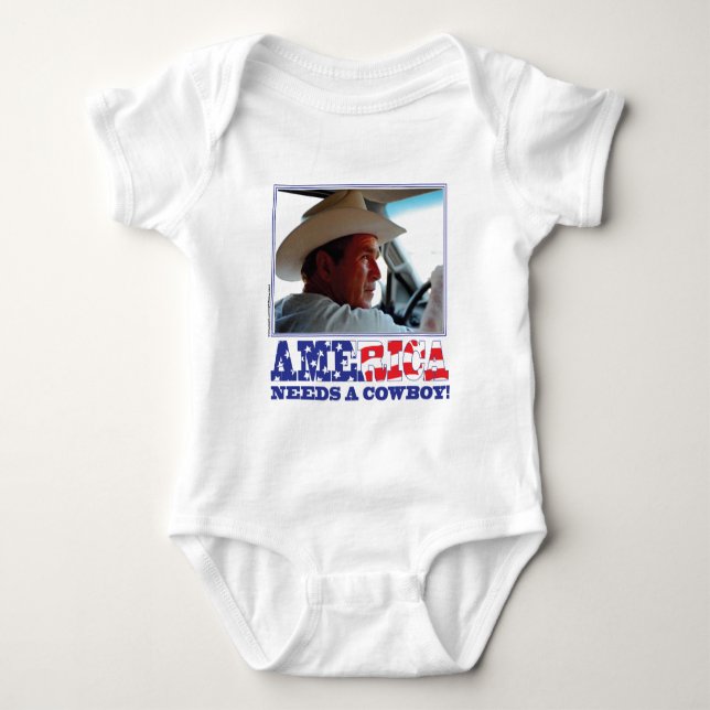 George W Bush - Amerika behöver en Cowboy Tröja (Framsida)