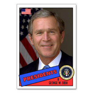 George W. Bush Baseball Card Bordsnummer
