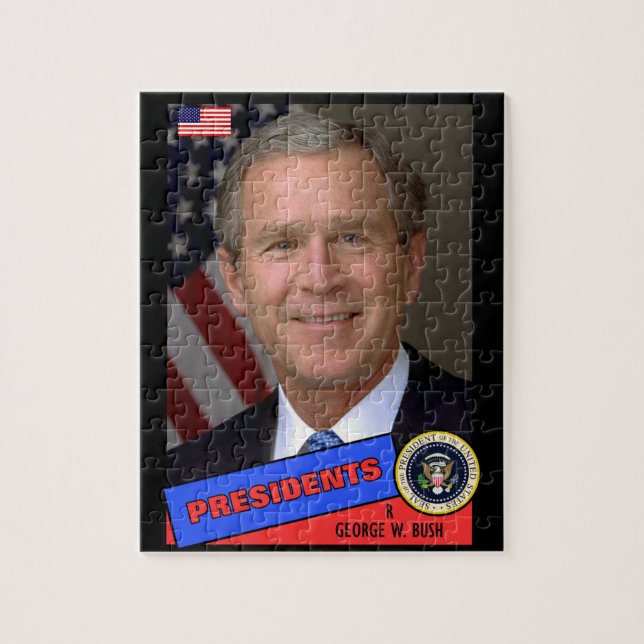 George W. Bush Baseball Card Pussel (Vertikal)