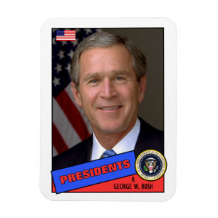 George W. Bush baseballkort Magnet