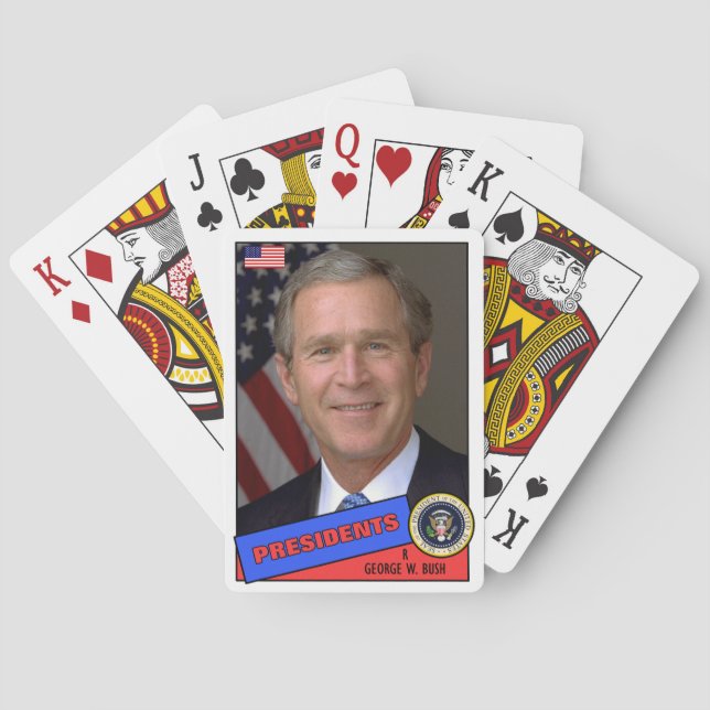 George W. Bush Basebollkort Casinokort (Baksidan)