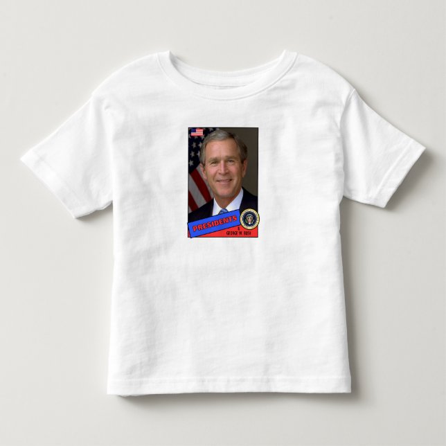 George W. Bush Basebollkort T Shirt (Framsida)