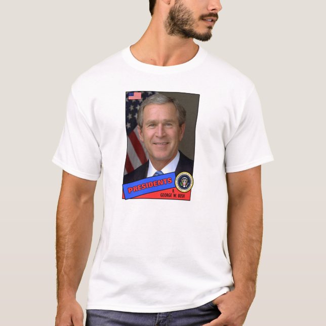 George W. Bush Basebollkort Tee (Framsida)