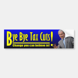 George W. Bush: Bye - byeskattesänkningar! Bildekal