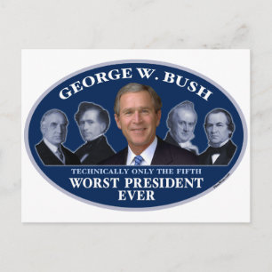 George W. Bush femte sämsta presidenten Vykort