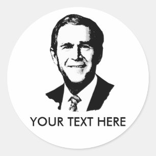 George W Bush Gear Runt Klistermärke