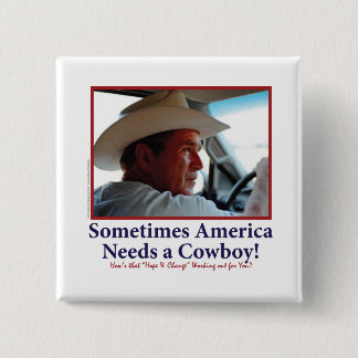 George W Bush i Cowboy Hat Knapp