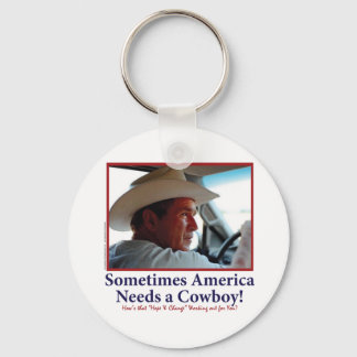 George W Bush i Cowboy Hat Nyckelring