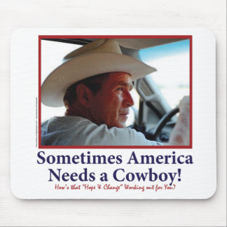 George W Bush i Cowboyhatt Musmatta