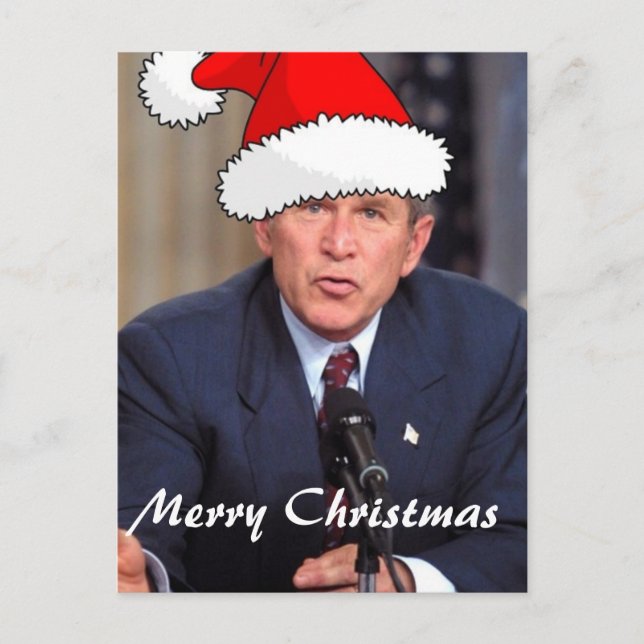 George W. Bush jul Humor Helg Vykort (Framsida)